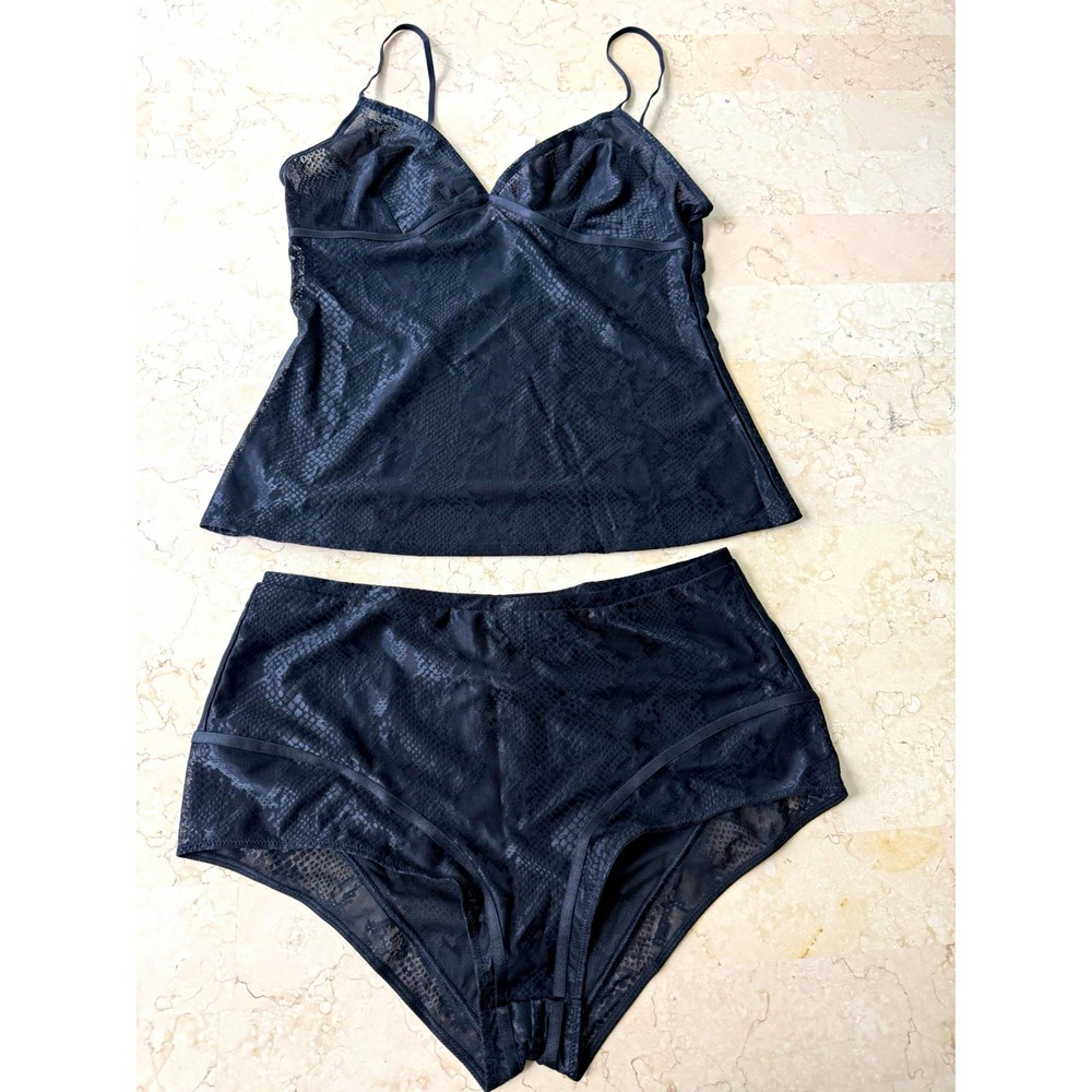 Victoria Secret M Snake Print Camisole Top And High Waisted Bottoms Set. NWT